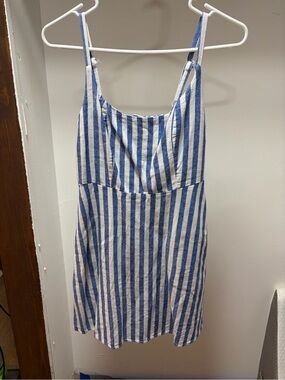 Old Navy Blue and White Striped Sundress